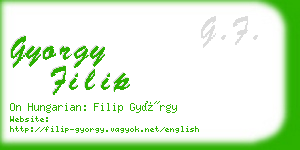 gyorgy filip business card